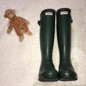 Hunter Original Rubber Rain Boots | Green Size 6F